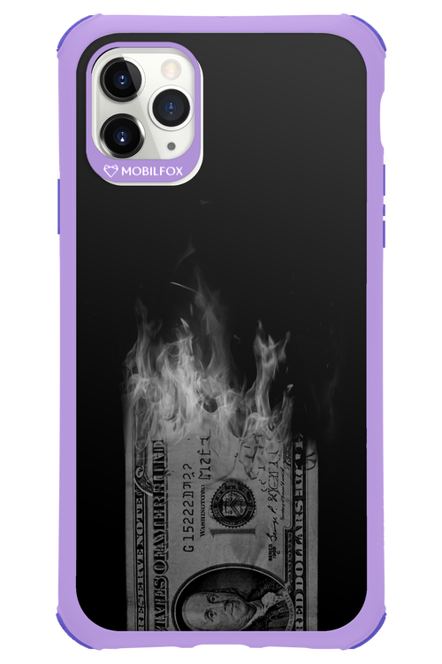 Money Burn B&W - Apple iPhone 11 Pro Max