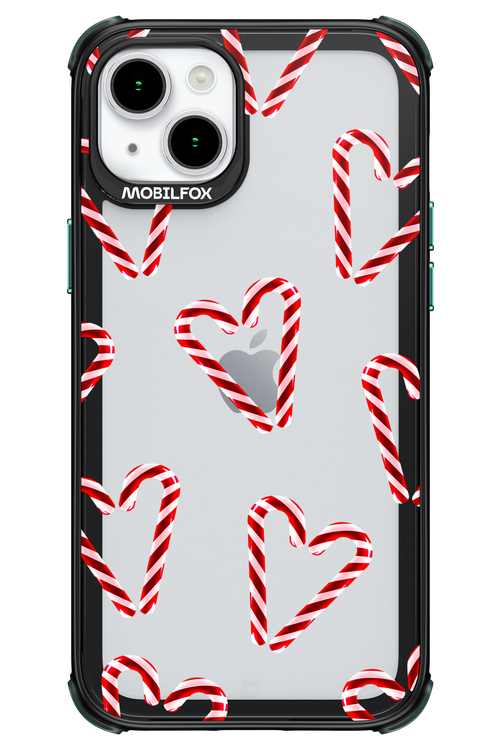 Candy Cane Hearts - Apple iPhone 15 Plus