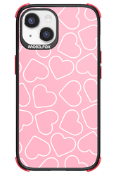 Line Heart Pink - Apple iPhone 14