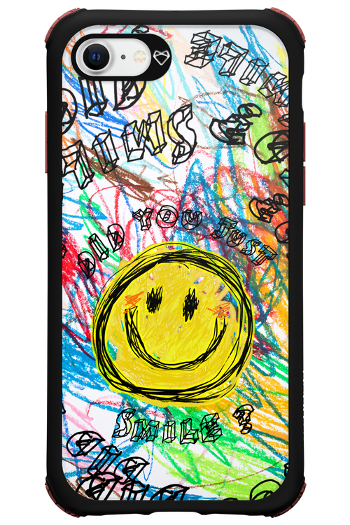 Crayon Smiley Colorful - Apple iPhone SE 2020