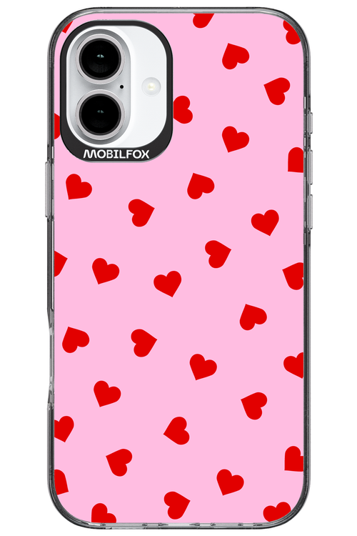 Sprinkle Heart Pink - Apple iPhone 16 Plus