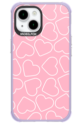 Line Heart Pink - Apple iPhone 15