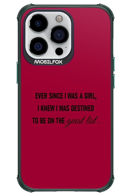 Guest List - Apple iPhone 13 Pro