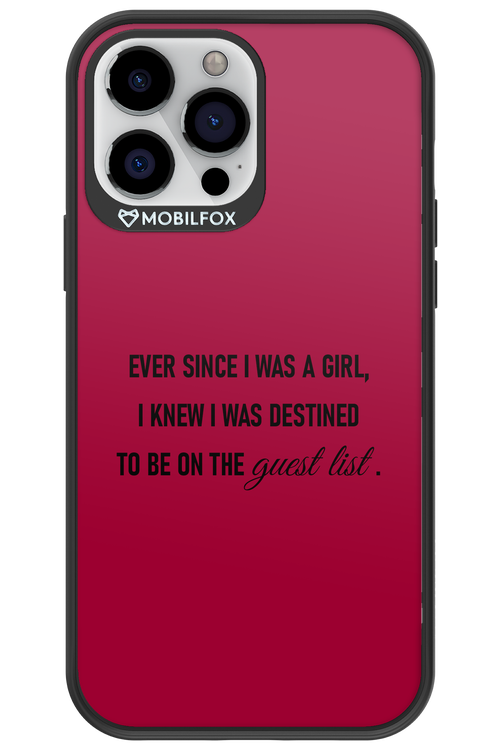 Guest List - Apple iPhone 13 Pro Max