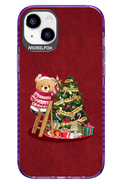 Christmas Bear (Burgundy) - Apple iPhone 14 Plus