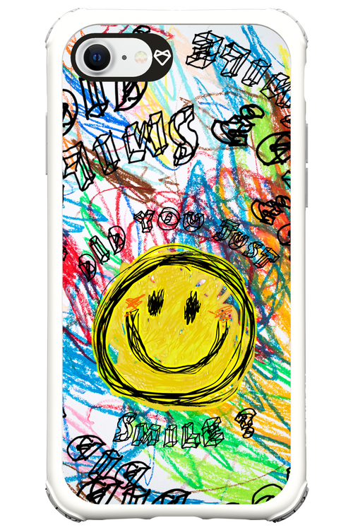 Crayon Smiley Colorful - Apple iPhone SE 2020