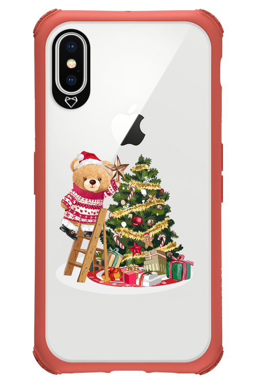 Christmas Bear (Transparent) - Apple iPhone X