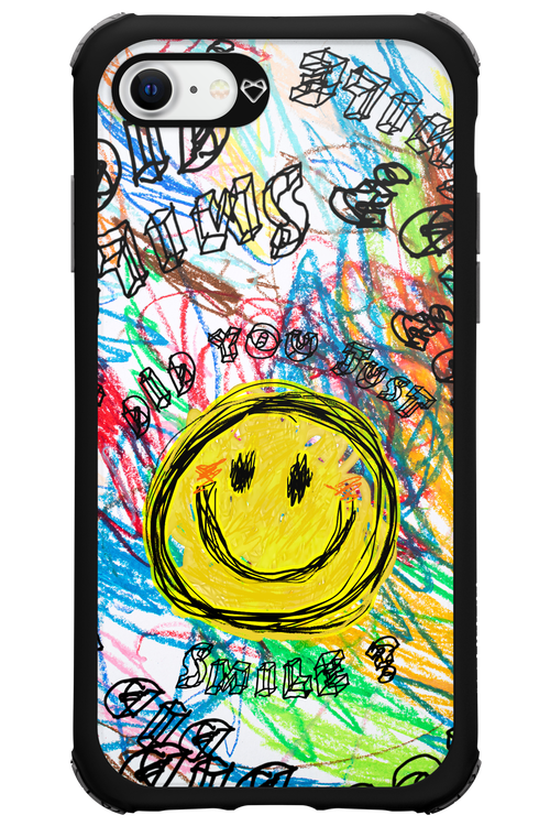 Crayon Smiley Colorful - Apple iPhone SE 2020