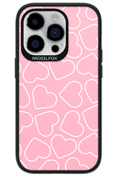 Line Heart Pink - Apple iPhone 14 Pro