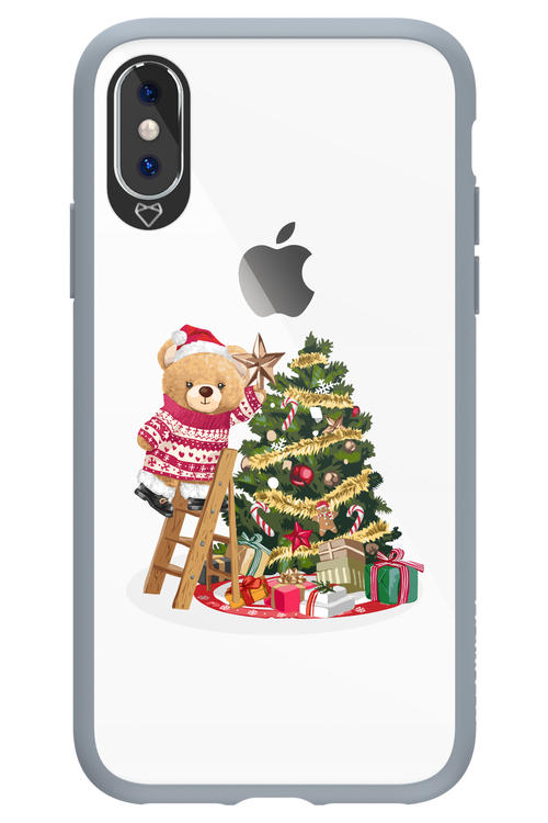 Christmas Bear (Transparent) - Apple iPhone X
