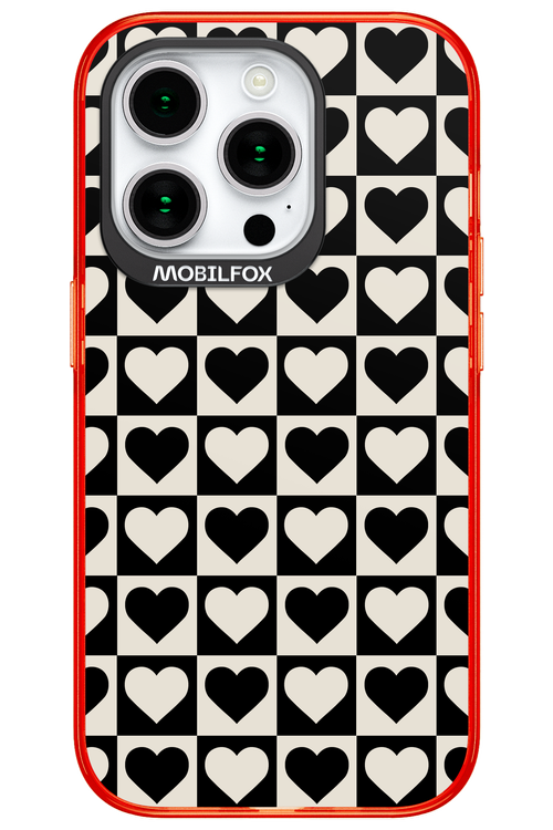Checkered Heart - Apple iPhone 15 Pro