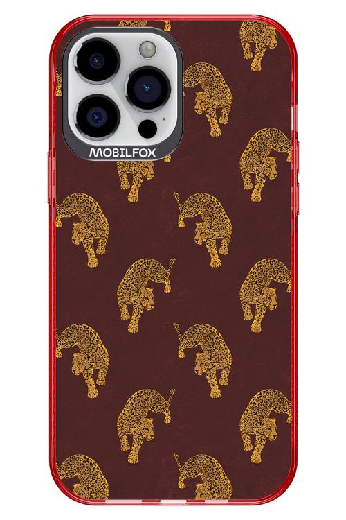 Burgundy Leopard Pattern - Apple iPhone 13 Pro Max