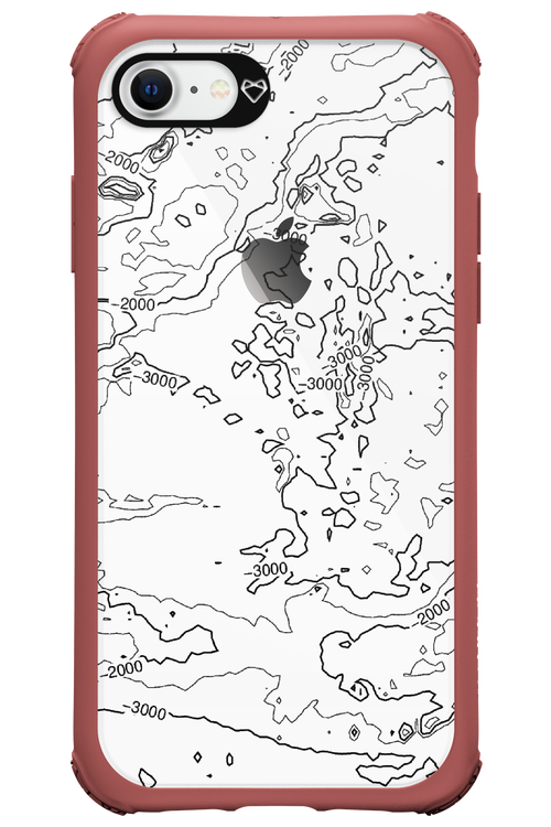 Contour Map - Apple iPhone 8