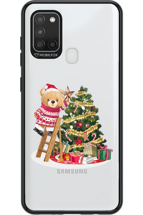 Christmas Bear (Transparent) - Samsung Galaxy A21 S