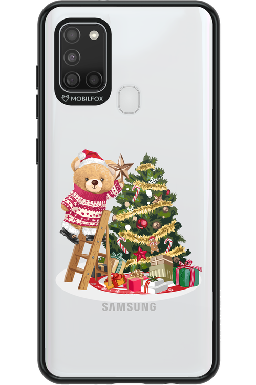 Christmas Bear (Transparent) - Samsung Galaxy A21 S
