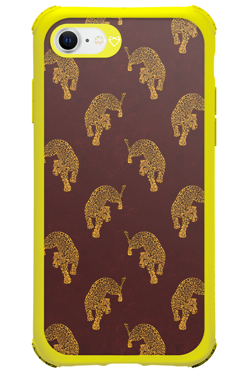 Burgundy Leopard Pattern - Apple iPhone SE 2020