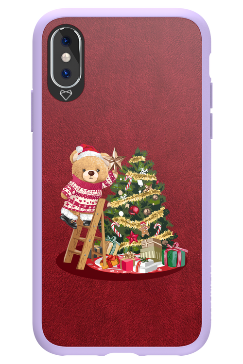 Christmas Bear (Burgundy) - Apple iPhone XS