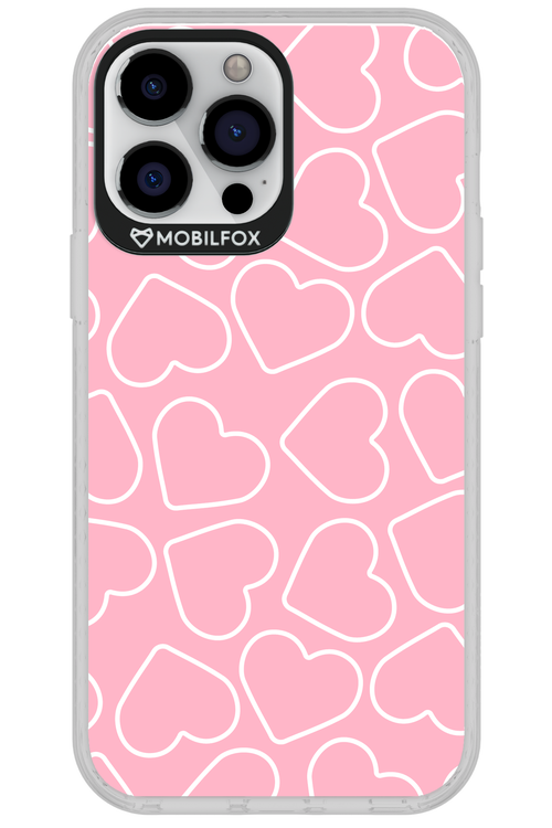 Line Heart Pink - Apple iPhone 13 Pro Max