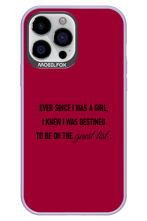 Guest List - Apple iPhone 13 Pro Max