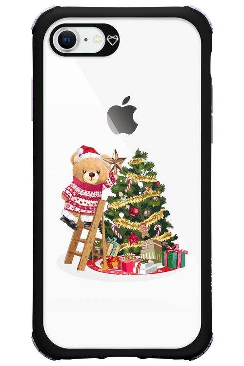 Christmas Bear (Transparent) - Apple iPhone 8