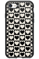 Checkered Heart - Apple iPhone SE 2022