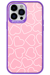 Line Heart Pink - Apple iPhone 13 Pro Max