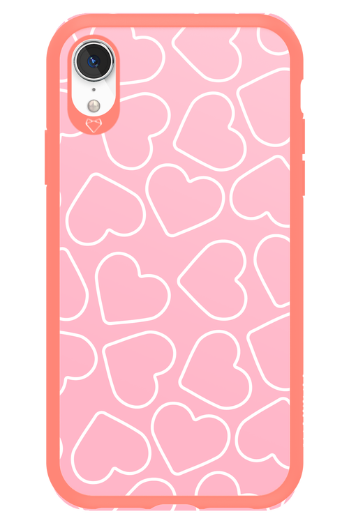 Line Heart Pink - Apple iPhone XR