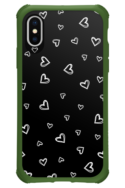 Monochrome Hearts 2.0 - Apple iPhone XS