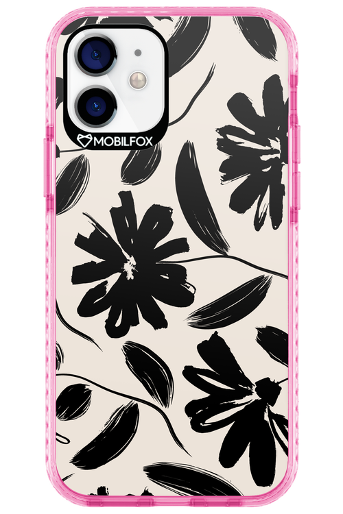 Monochrome Flowerss - Apple iPhone 12