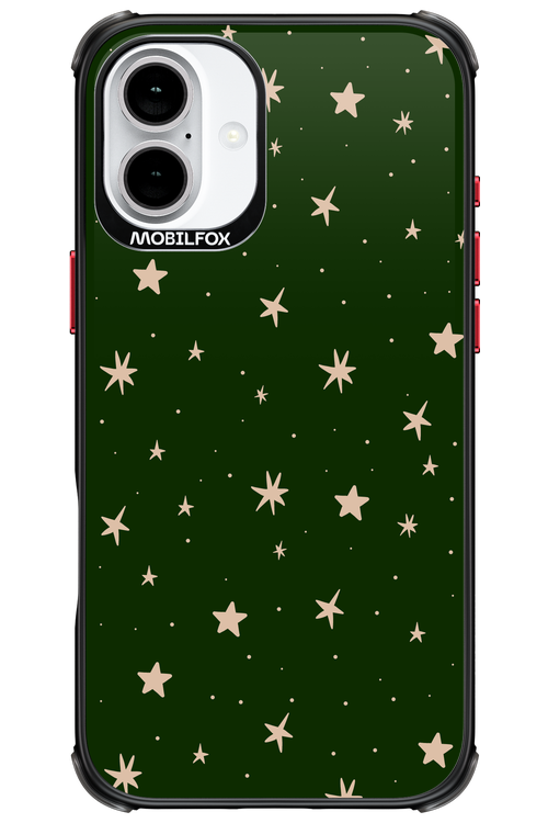 Forest Green Stars - Apple iPhone 16 Plus