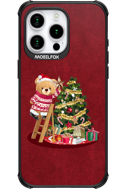 Christmas Bear (Burgundy) - Apple iPhone 15 Pro Max