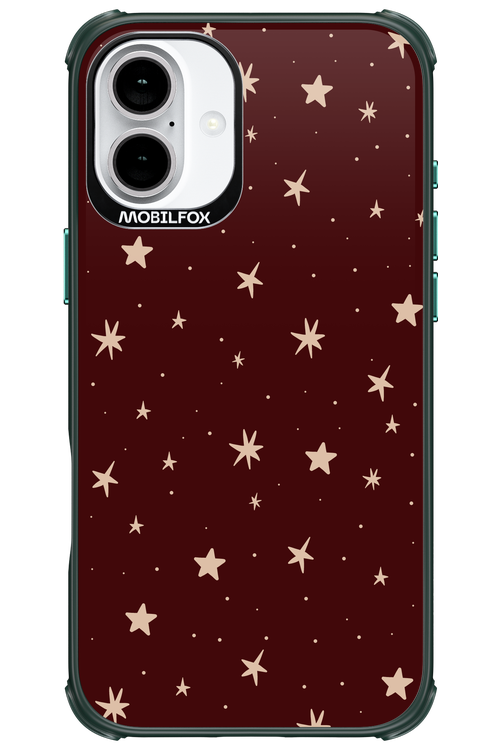 Burgundy Stars - Apple iPhone 16 Plus