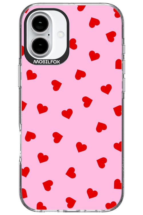 Sprinkle Heart Pink - Apple iPhone 16 Plus