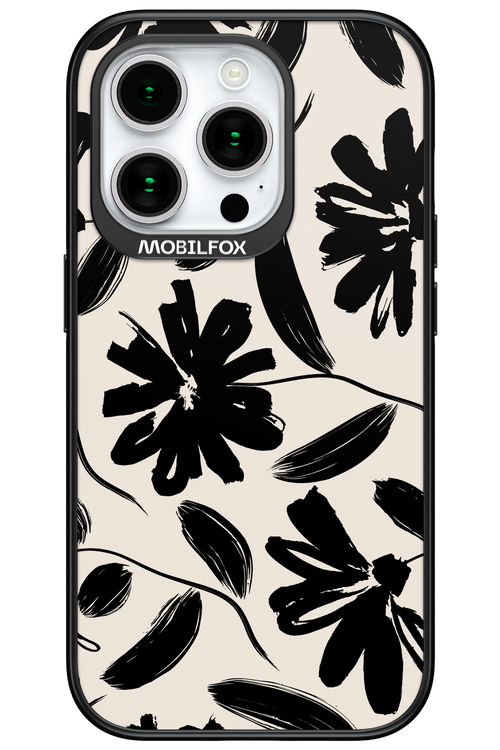 Monochrome Flowerss 2.0 - Apple iPhone 15 Pro
