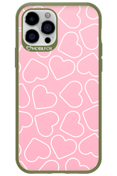 Line Heart Pink - Apple iPhone 12 Pro