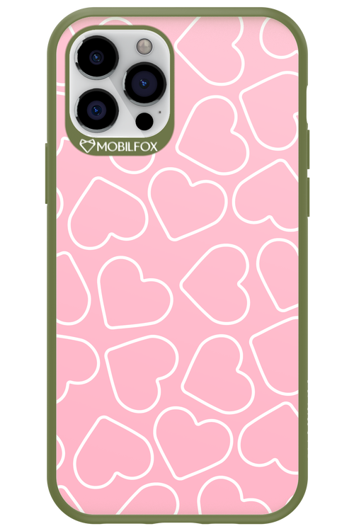 Line Heart Pink - Apple iPhone 12 Pro