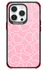 Line Heart Pink - Apple iPhone 14 Pro