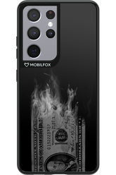 Money Burn B&W - Samsung Galaxy S21 Ultra