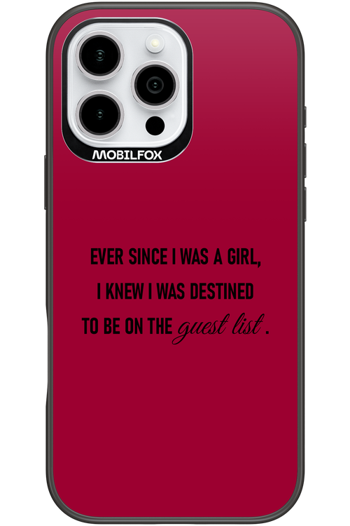 Guest List - Apple iPhone 16 Pro Max