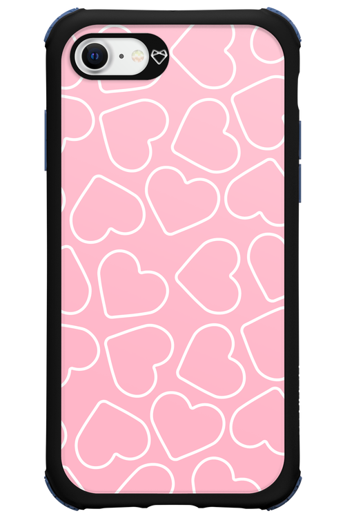 Line Heart Pink - Apple iPhone SE 2022