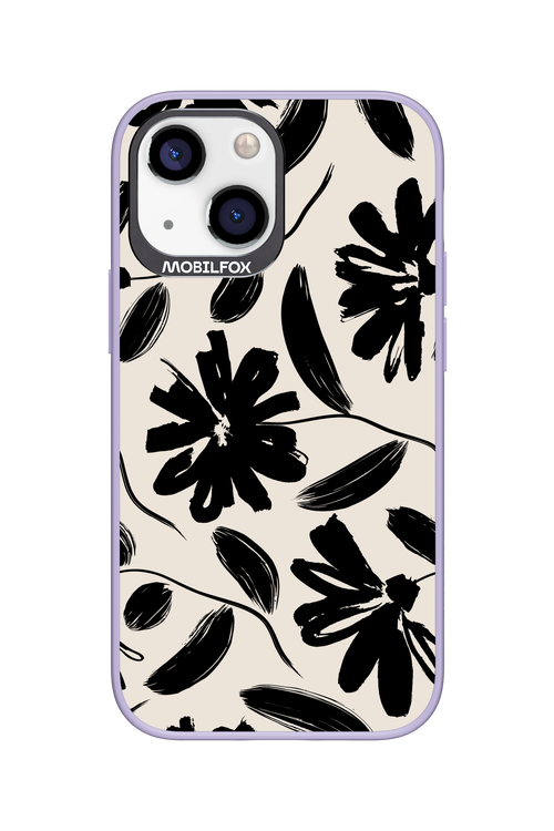 Monochrome Flowerss 2.0 - Apple iPhone 13 Mini