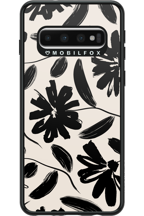 Monochrome Flowerss - Samsung Galaxy S10
