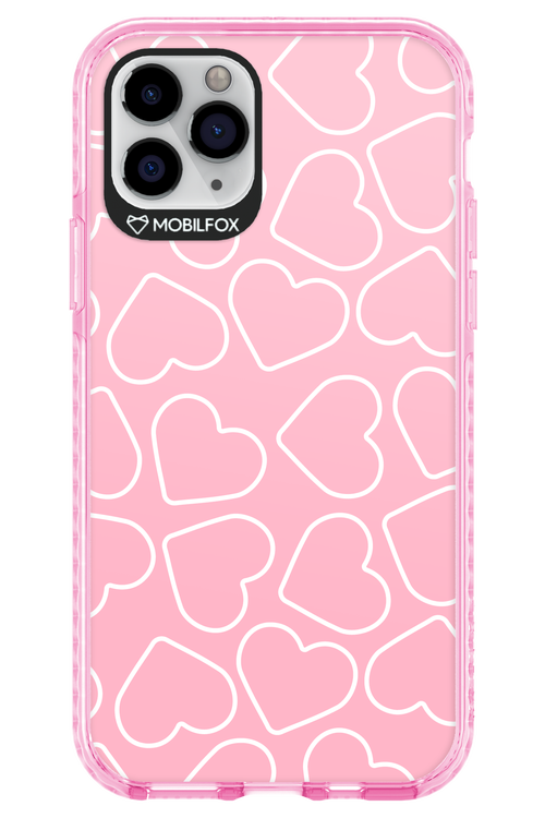 Line Heart Pink - Apple iPhone 11 Pro