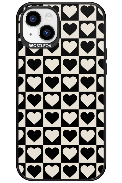 Checkered Heart - Apple iPhone 15 Plus