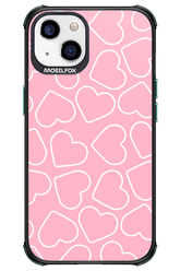 Line Heart Pink - Apple iPhone 13