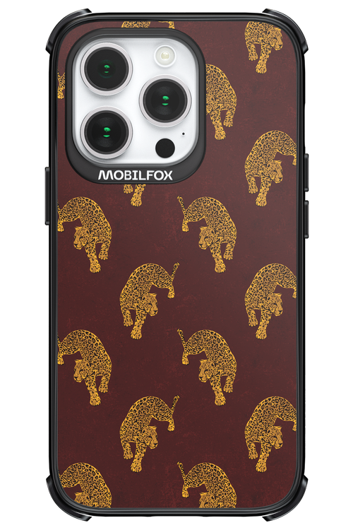 Burgundy Leopard Pattern - Apple iPhone 14 Pro
