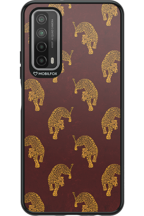 Burgundy Leopard Pattern - Huawei P Smart 2021
