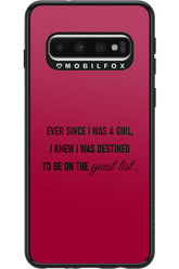 Guest List - Samsung Galaxy S10