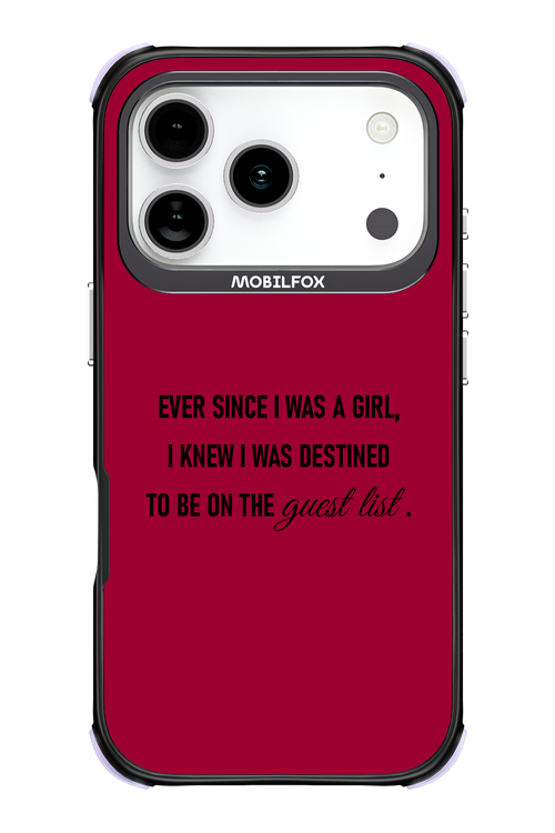 Guest List - Apple iPhone 17 Pro