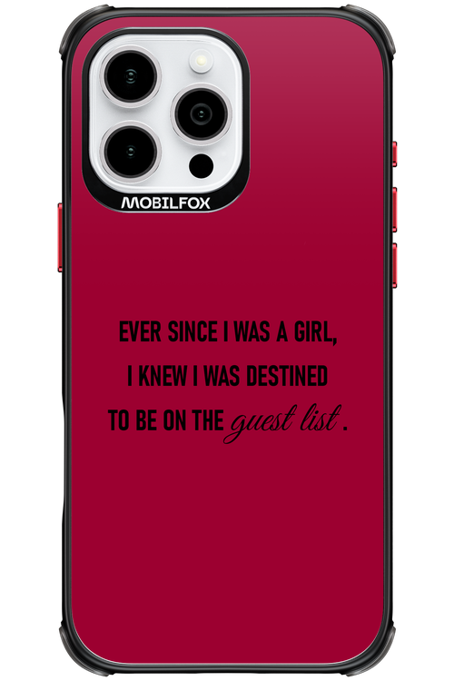 Guest List - Apple iPhone 16 Pro Max